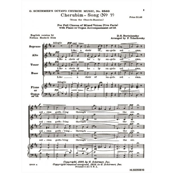 Cherubim Song No7 Choral Stepnote Aps